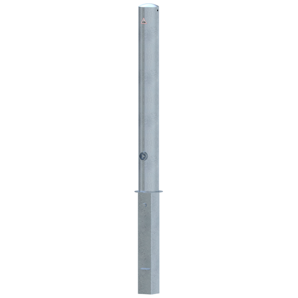 Barrier posts | Steel tube  102 x 2,9 mm | removable, with triangular locking mechanism | hot-dip galvanized | without eyelet